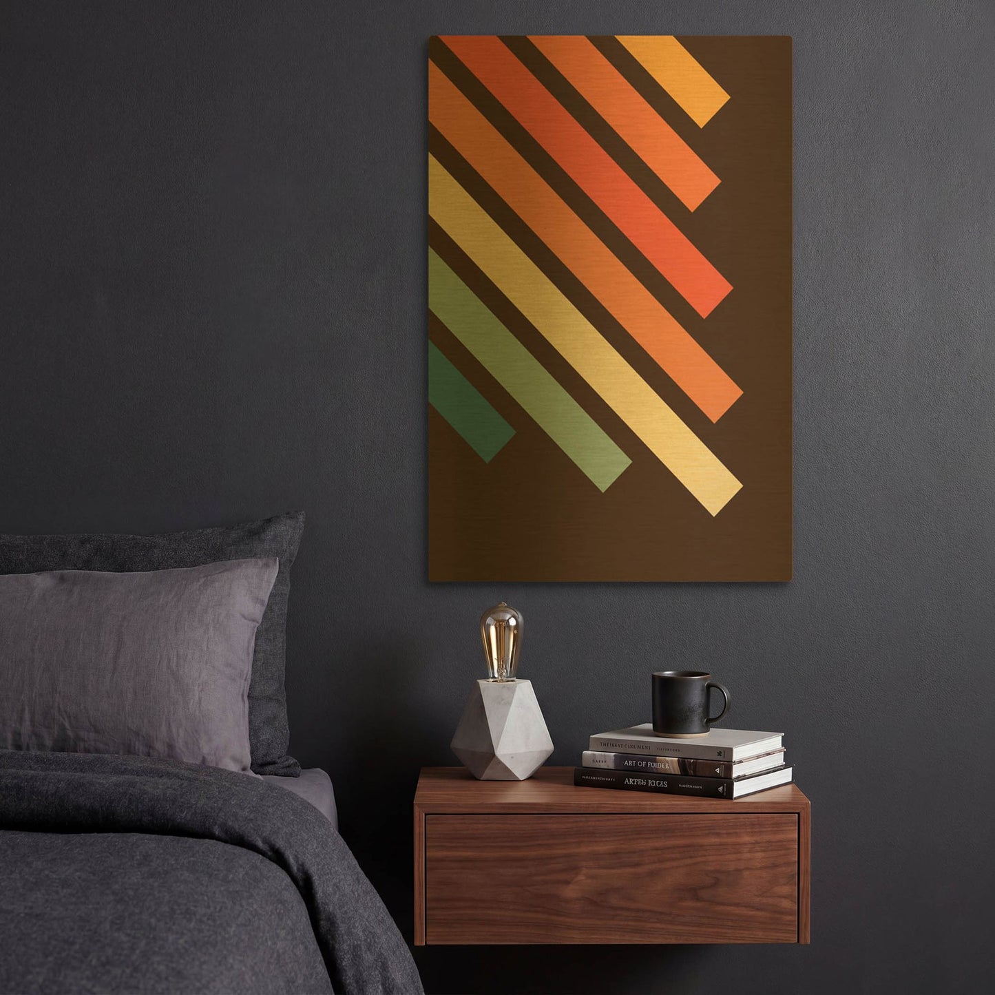 'Retro 4' By Gary Williams Gold Metal Wall Art