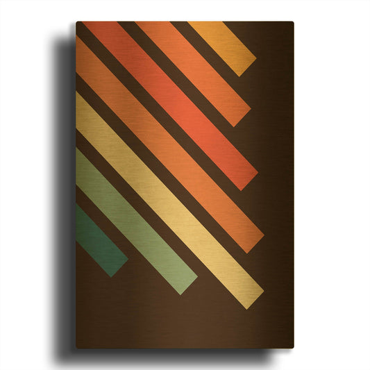 'Retro 4' By Gary Williams Gold Metal Wall Art