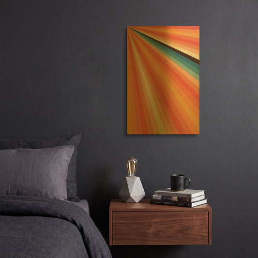 'Retro 5' By Gary Williams Gold Metal Wall Art