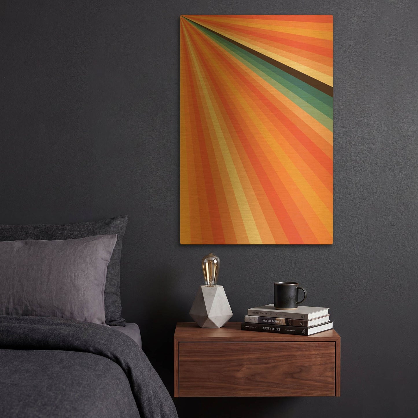 'Retro 5' By Gary Williams Gold Metal Wall Art
