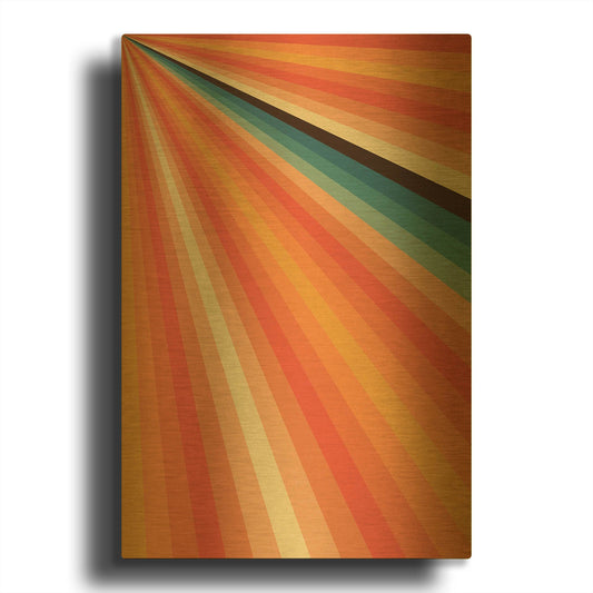'Retro 5' By Gary Williams Gold Metal Wall Art