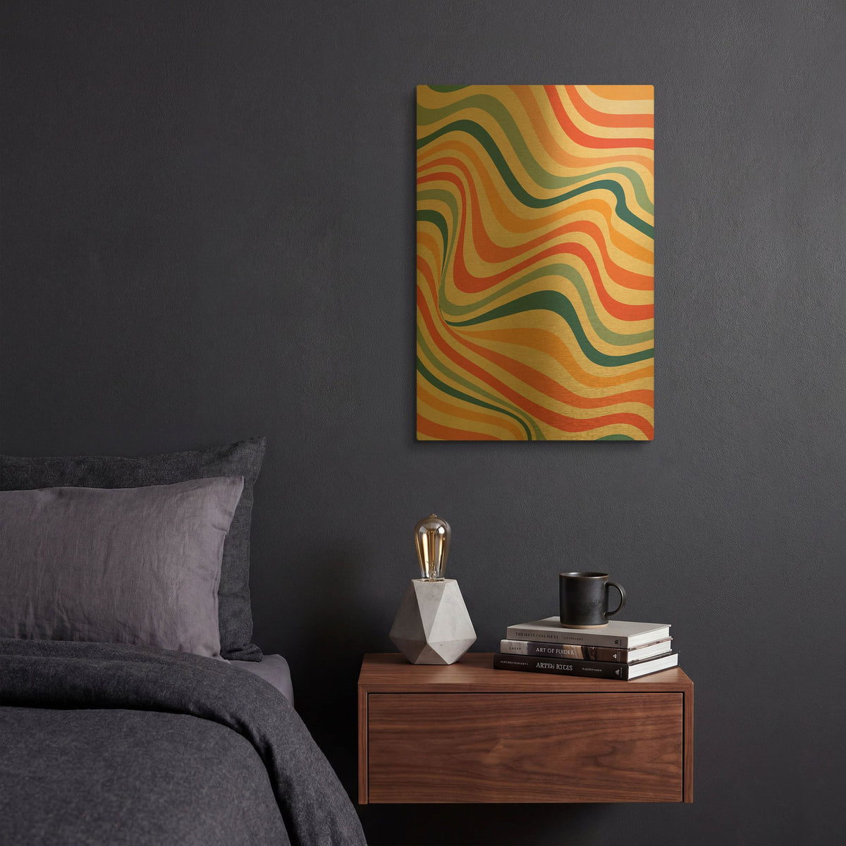 'Retro 6' By Gary Williams Gold Metal Wall Art