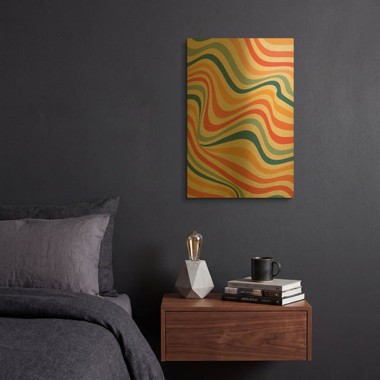 'Retro 6' By Gary Williams Gold Metal Wall Art