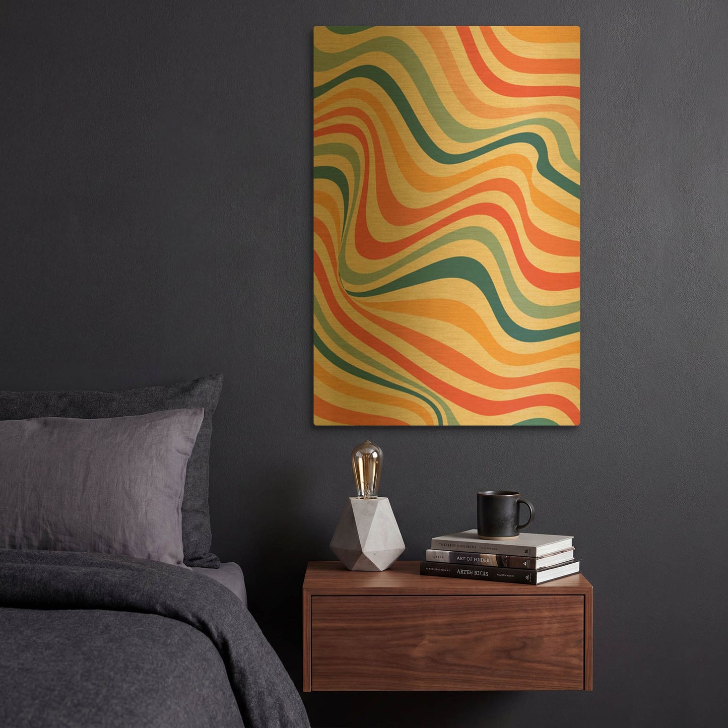 'Retro 6' By Gary Williams Gold Metal Wall Art