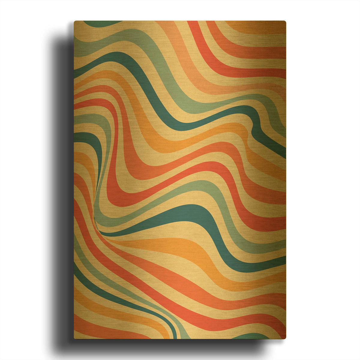 'Retro 6' By Gary Williams Gold Metal Wall Art