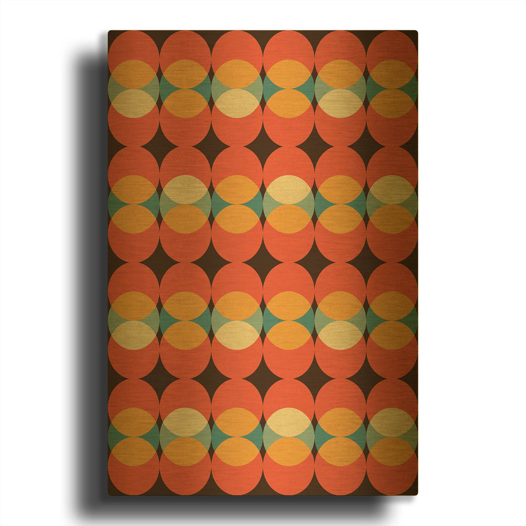 'Retro 8' By Gary Williams Gold Metal Wall Art
