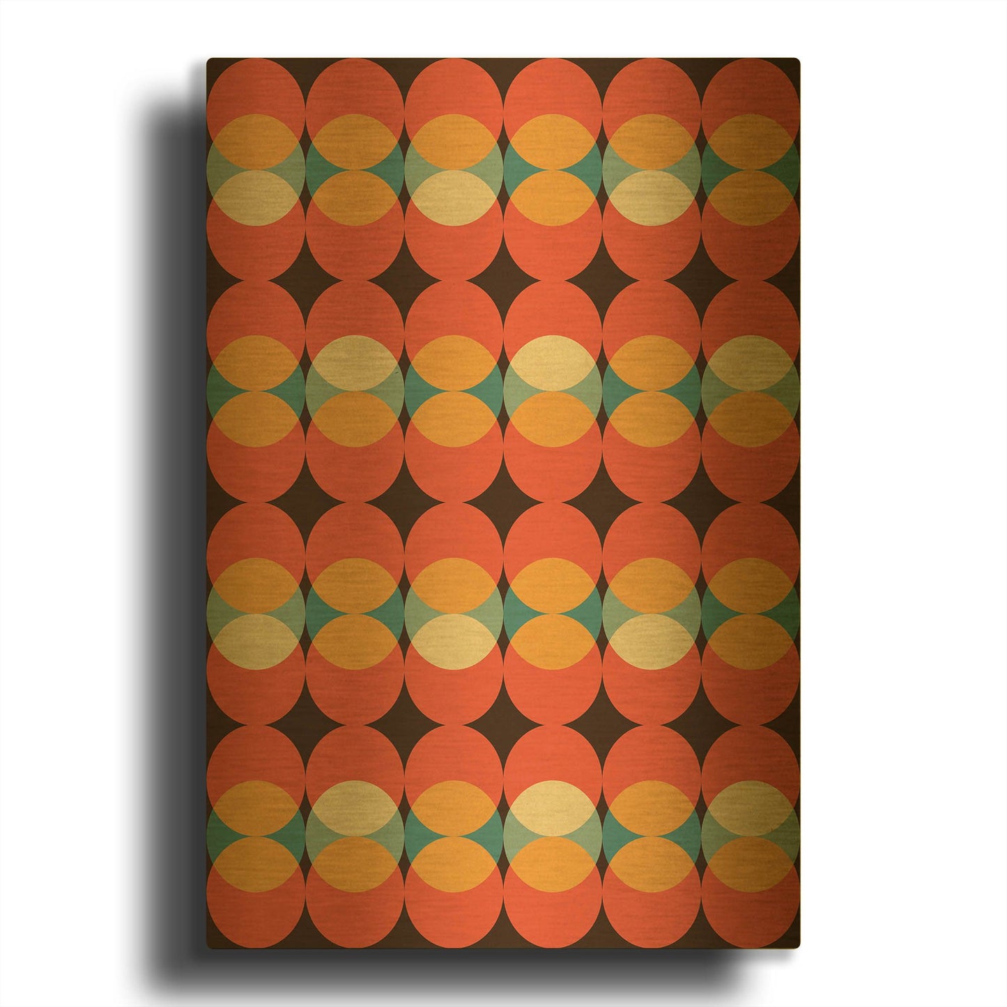 'Retro 8' By Gary Williams Gold Metal Wall Art