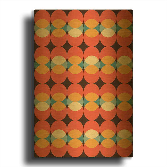 'Retro 8' By Gary Williams Gold Metal Wall Art