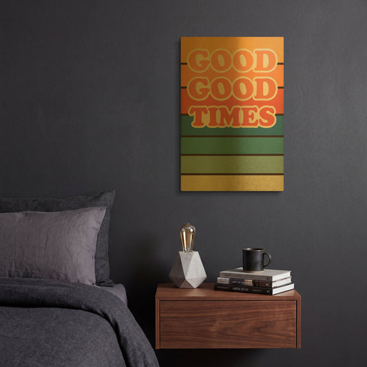 'Retro 10' By Gary Williams Gold Metal Wall Art