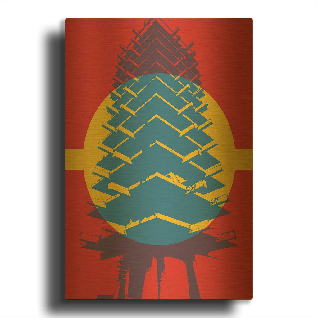 'Architecture' By Gary Williams Gold Metal Wall Art