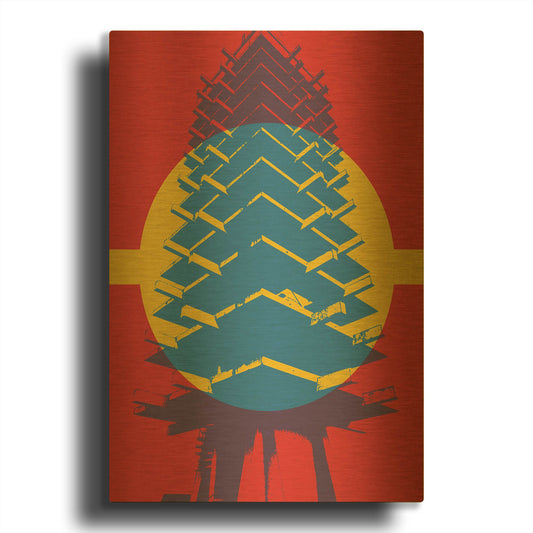 'Architecture' By Gary Williams Gold Metal Wall Art