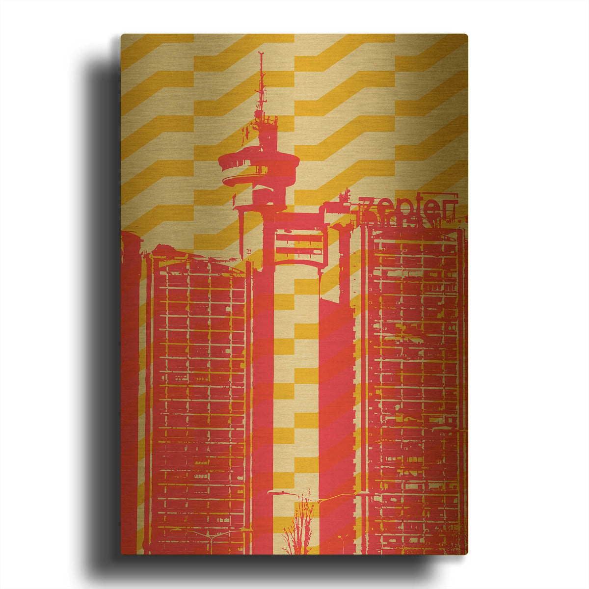 'Architecture 2' By Gary Williams Gold Metal Wall Art