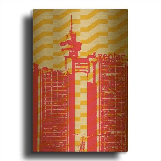 'Architecture 2' By Gary Williams Gold Metal Wall Art