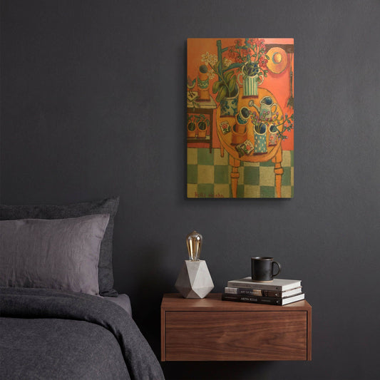 'A Happy Garden Room' By Holly Wojhan Gold Metal Wall Art