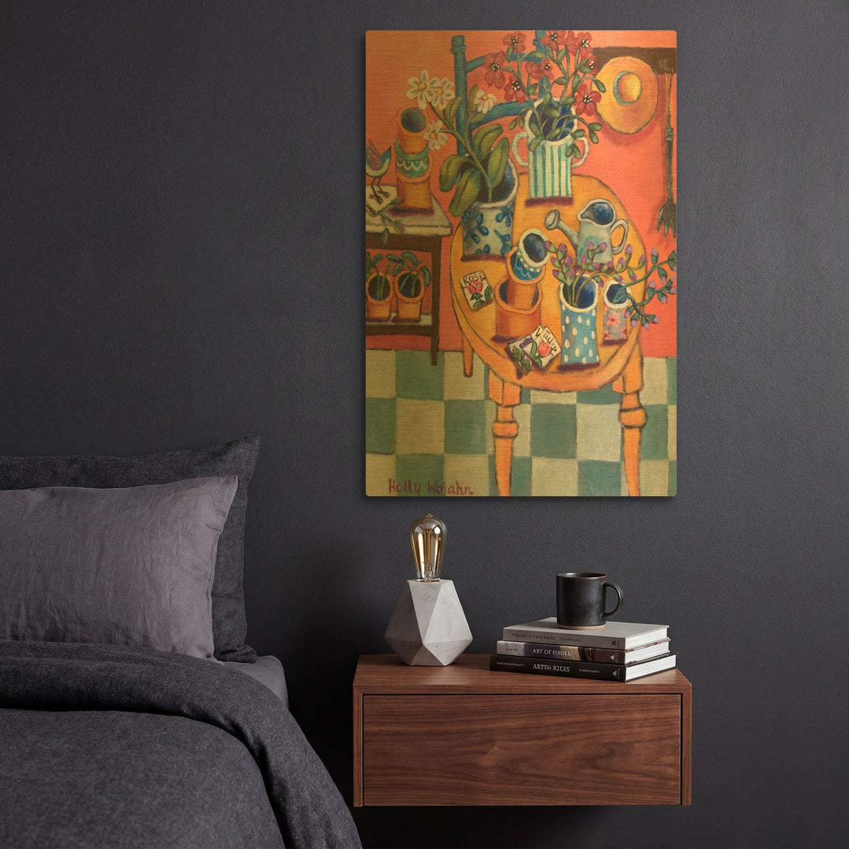'A Happy Garden Room' By Holly Wojhan Gold Metal Wall Art