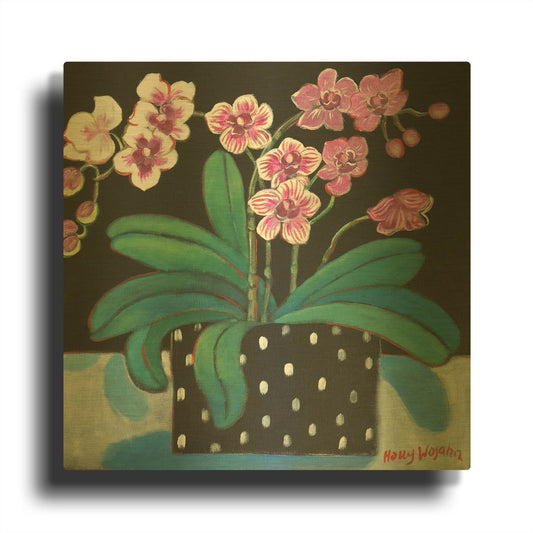 'Orchid For Terri' By Holly Wojhan Gold Metal Wall Art