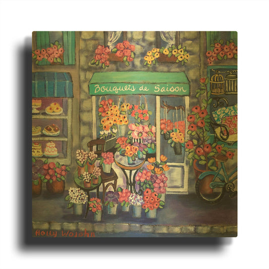 'Bouquets De Saison' By Holly Wojhan Gold Metal Wall Art