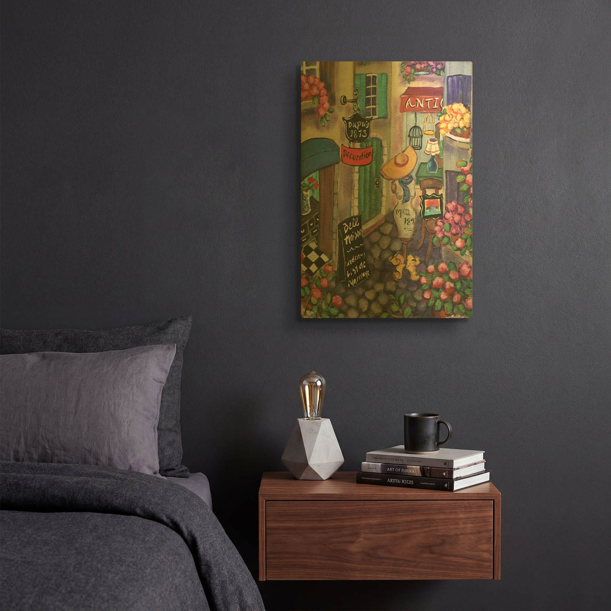 'Petite Rue Du Provence' By Holly Wojhan Gold Metal Wall Art