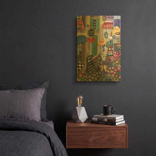 'Petite Rue Du Provence' By Holly Wojhan Gold Metal Wall Art