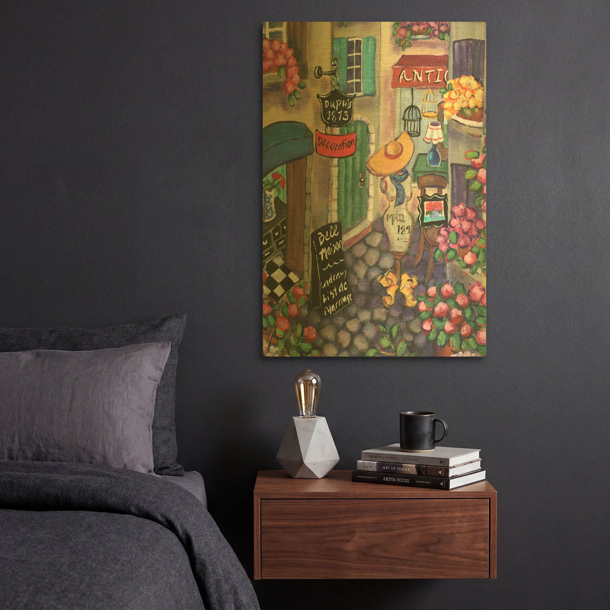 'Petite Rue Du Provence' By Holly Wojhan Gold Metal Wall Art