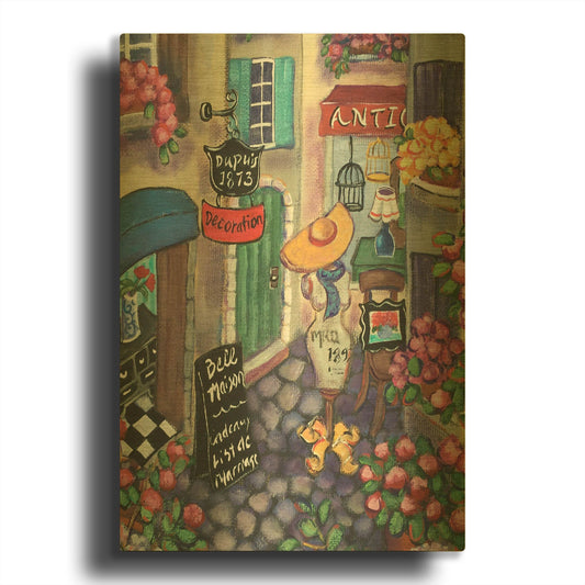 'Petite Rue Du Provence' By Holly Wojhan Gold Metal Wall Art
