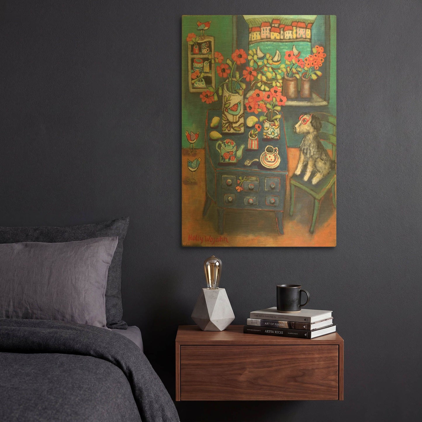 'A Sea View' By Holly Wojhan Gold Metal Wall Art