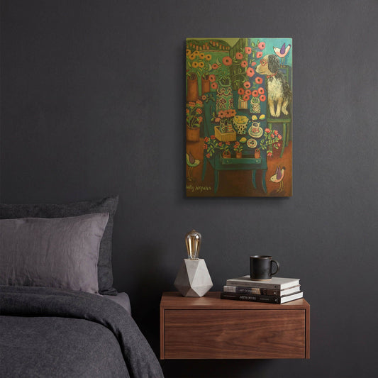 'A Lovely View' By Holly Wojhan Gold Metal Wall Art
