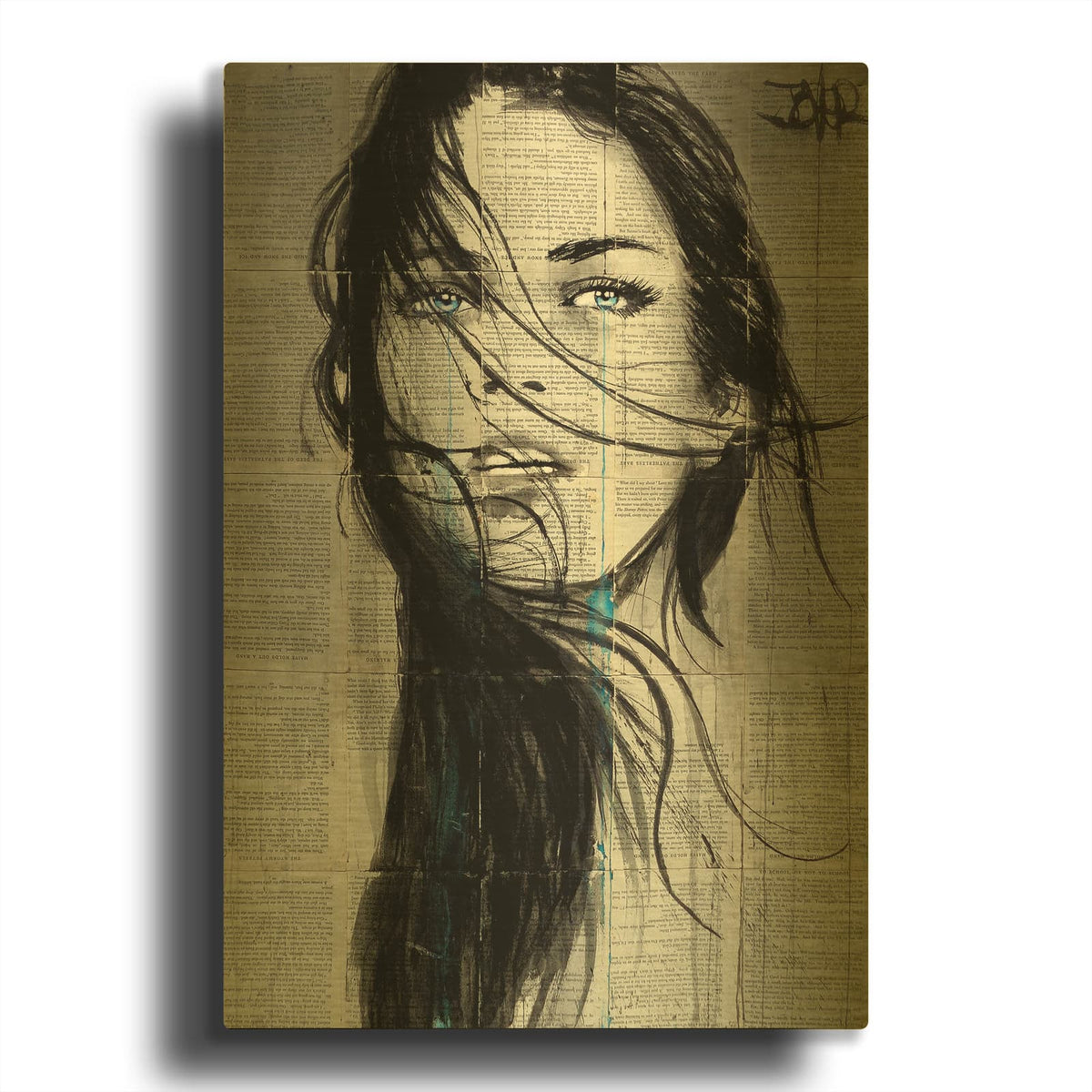'Apache' By Loui Jover Gold Metal Wall Art