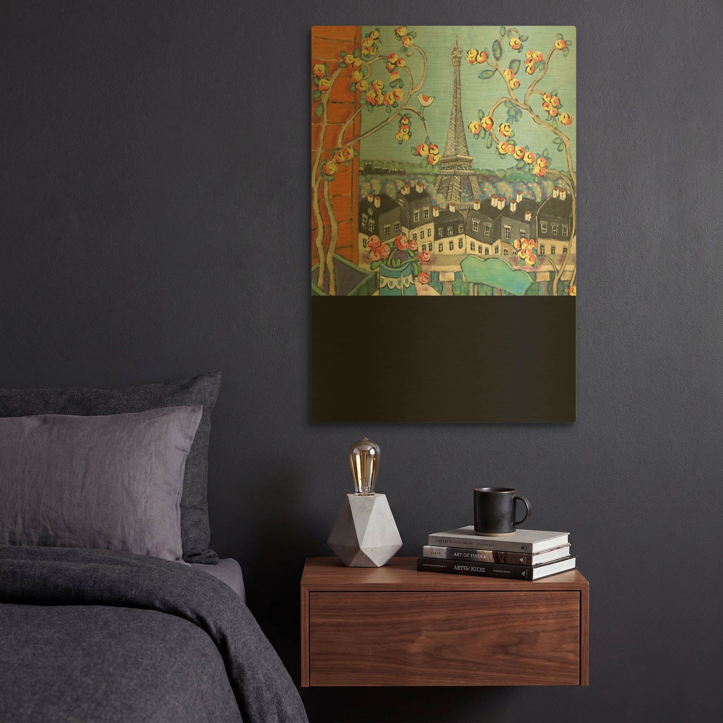 'Eiffel Tower I' By Holly Wojhan Gold Metal Wall Art