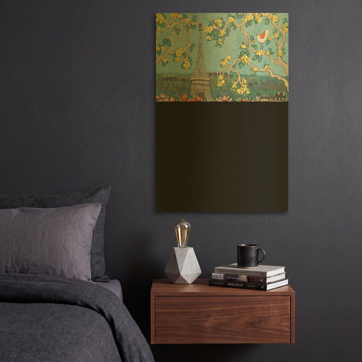 'Eiffel Tower II' By Holly Wojhan Gold Metal Wall Art