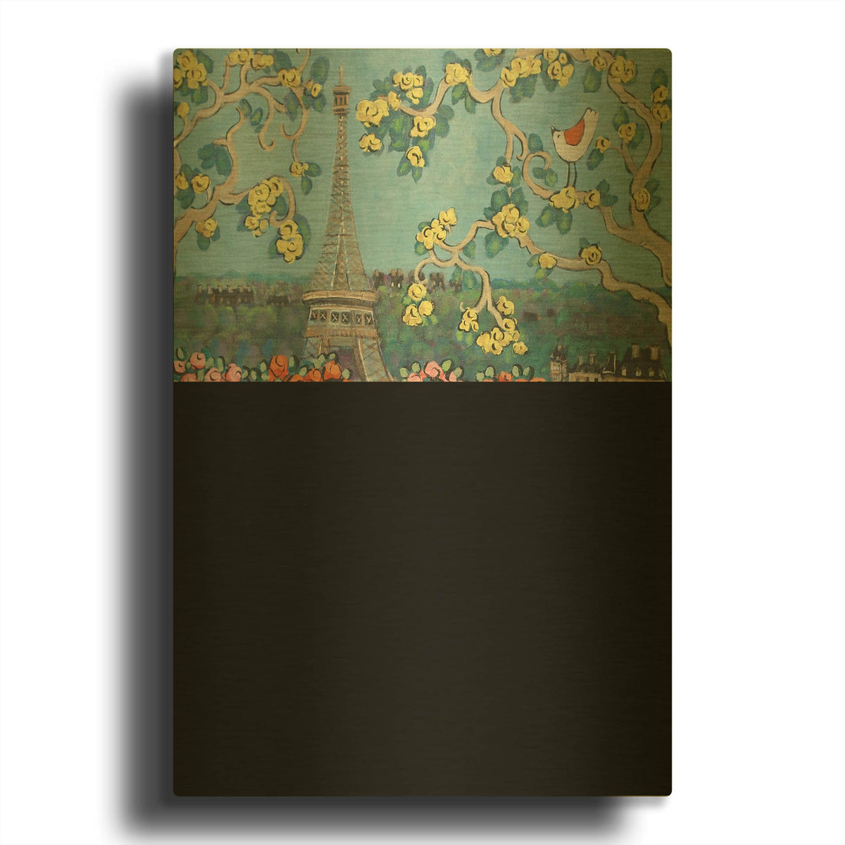 'Eiffel Tower II' By Holly Wojhan Gold Metal Wall Art