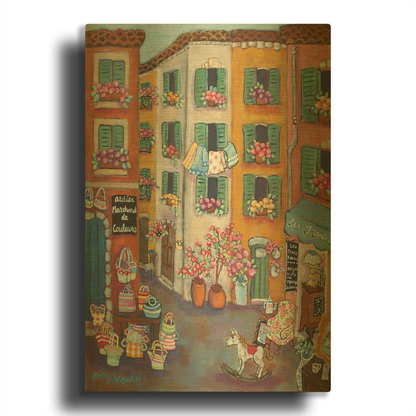 'Vieux Ville' By Holly Wojhan Gold Metal Wall Art
