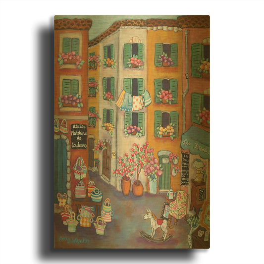 'Vieux Ville' By Holly Wojhan Gold Metal Wall Art