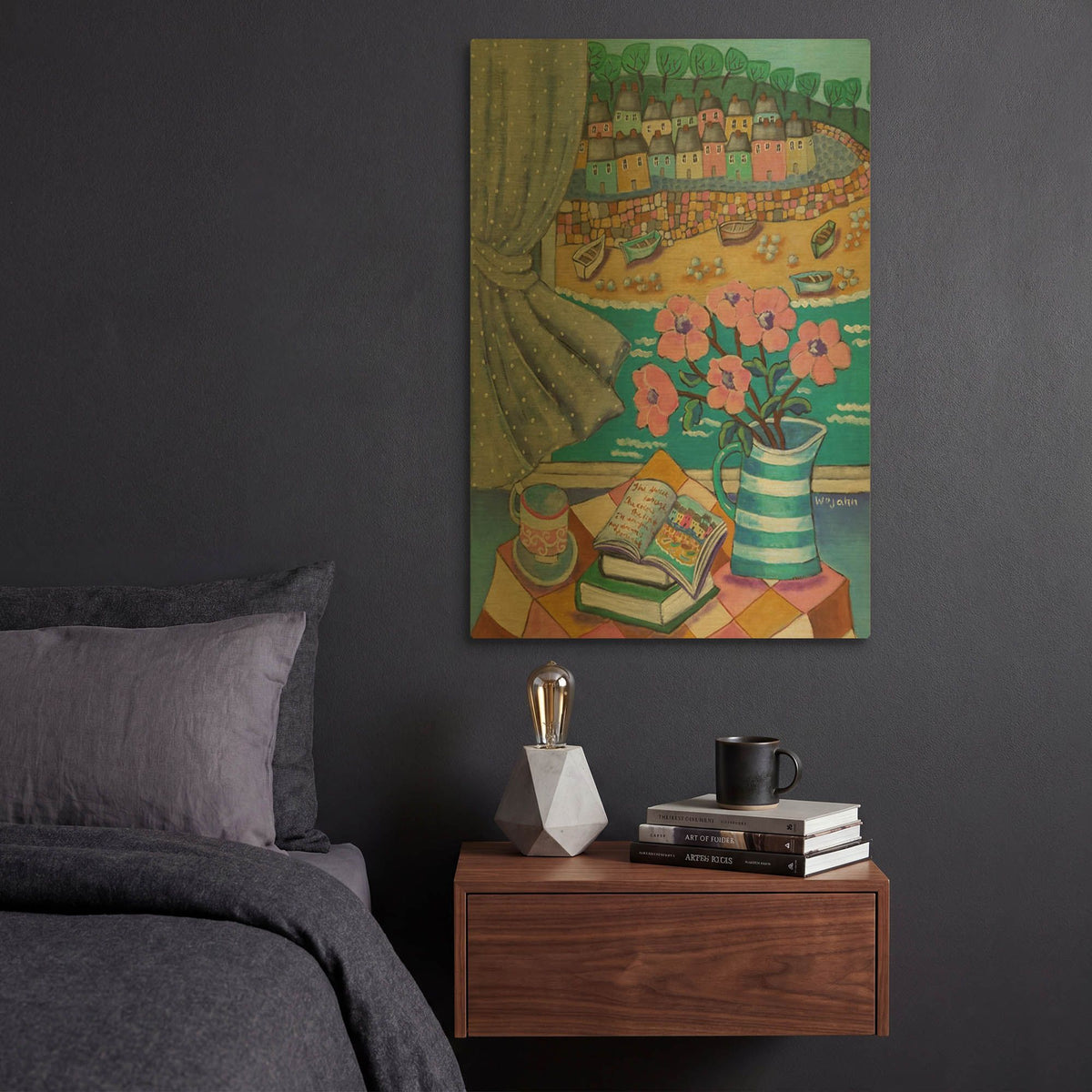 'An Artist View of Cornwall' By Holly Wojhan Gold Metal Wall Art