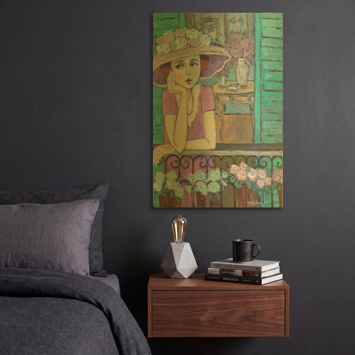 'Le Balcon' By Holly Wojhan Gold Metal Wall Art