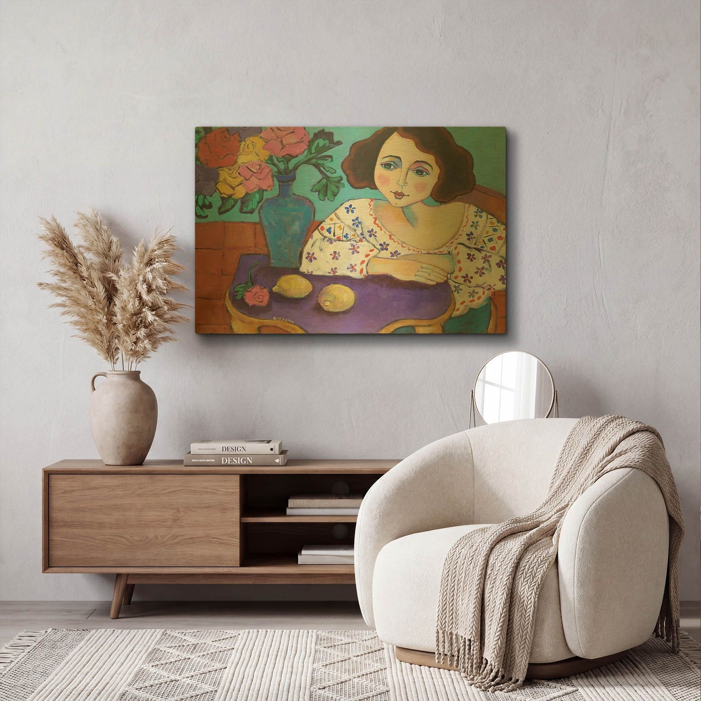 'Matisse Muse' By Holly Wojhan Gold Metal Wall Art