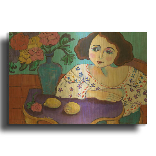 'Matisse Muse' By Holly Wojhan Gold Metal Wall Art