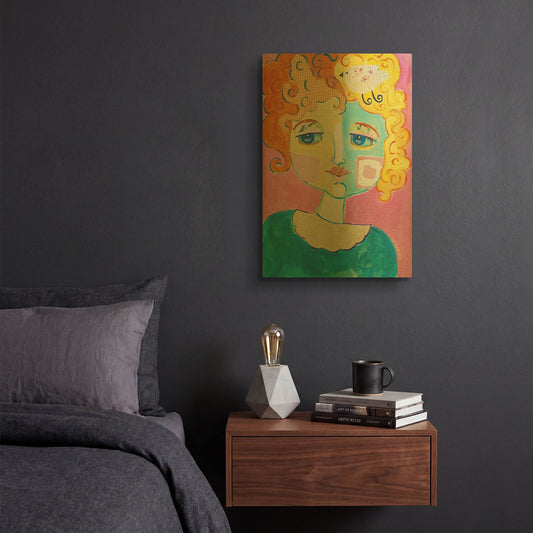 'Bird Head' By Holly Wojhan Gold Metal Wall Art