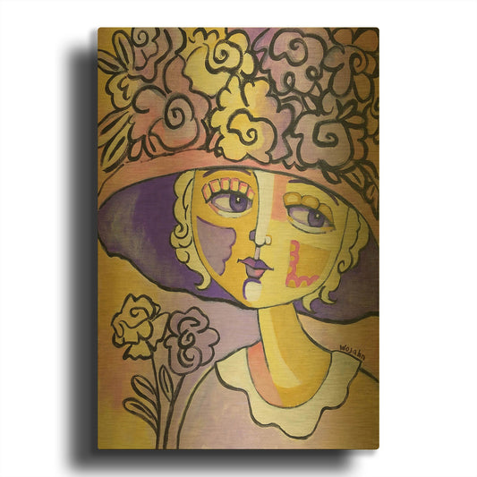 'Golden Lady' By Holly Wojhan Gold Metal Wall Art