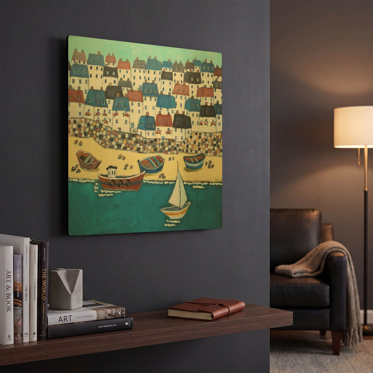 'Cornwall Calling' By Holly Wojhan Gold Metal Wall Art