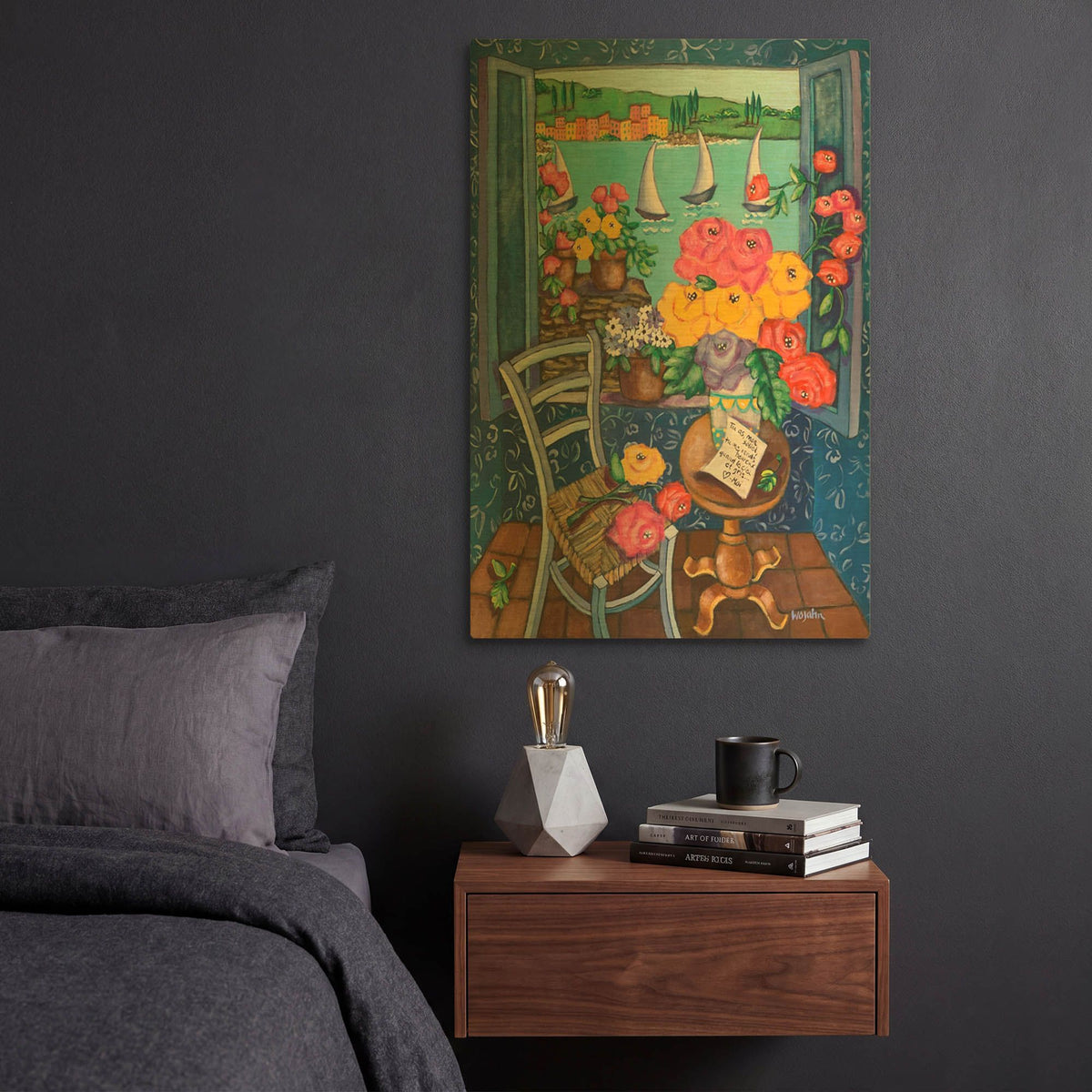 'Une Vue de Reve' By Holly Wojhan Gold Metal Wall Art