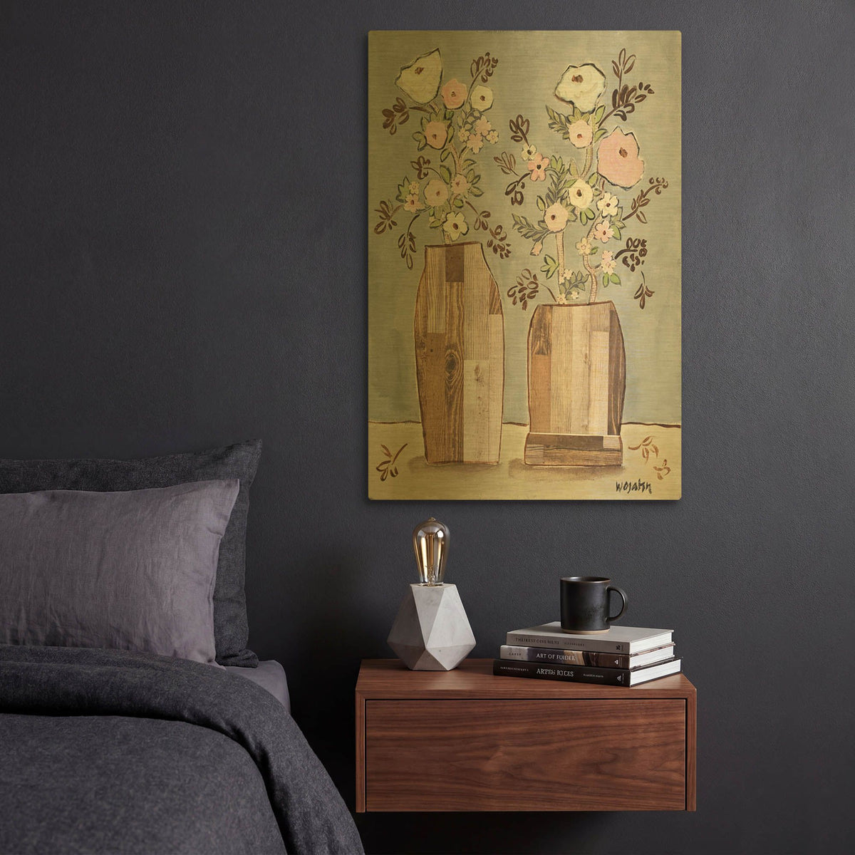 'Morning Pinks' By Holly Wojhan Gold Metal Wall Art