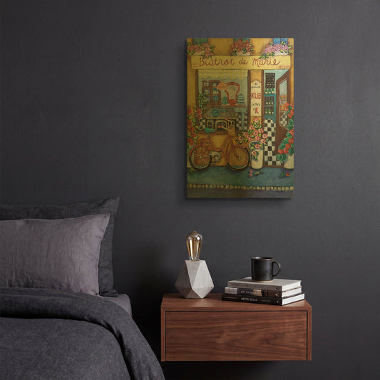'Bistrot de Marie' By Holly Wojhan Gold Metal Wall Art