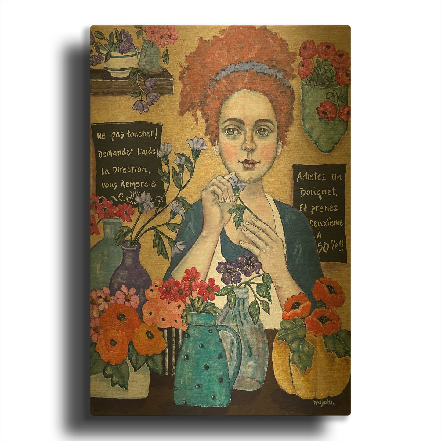 'Le Joie de Travail' By Holly Wojhan Gold Metal Wall Art