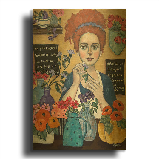 'Le Joie de Travail' By Holly Wojhan Gold Metal Wall Art