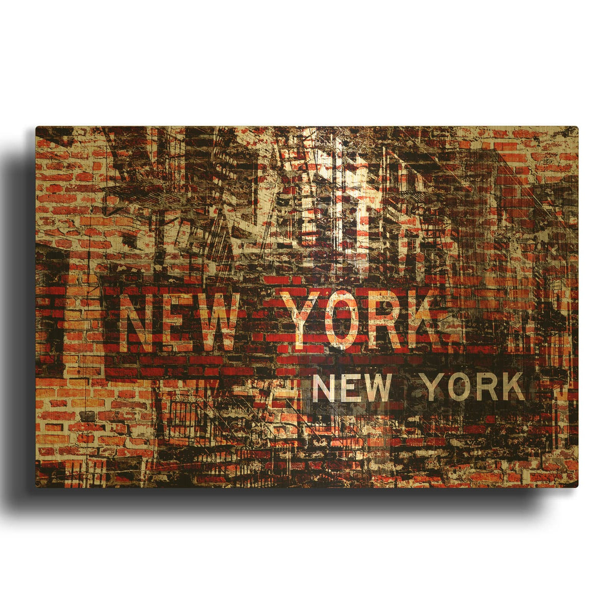 'New York Urban' By Irena Orlov Gold Metal Wall Art