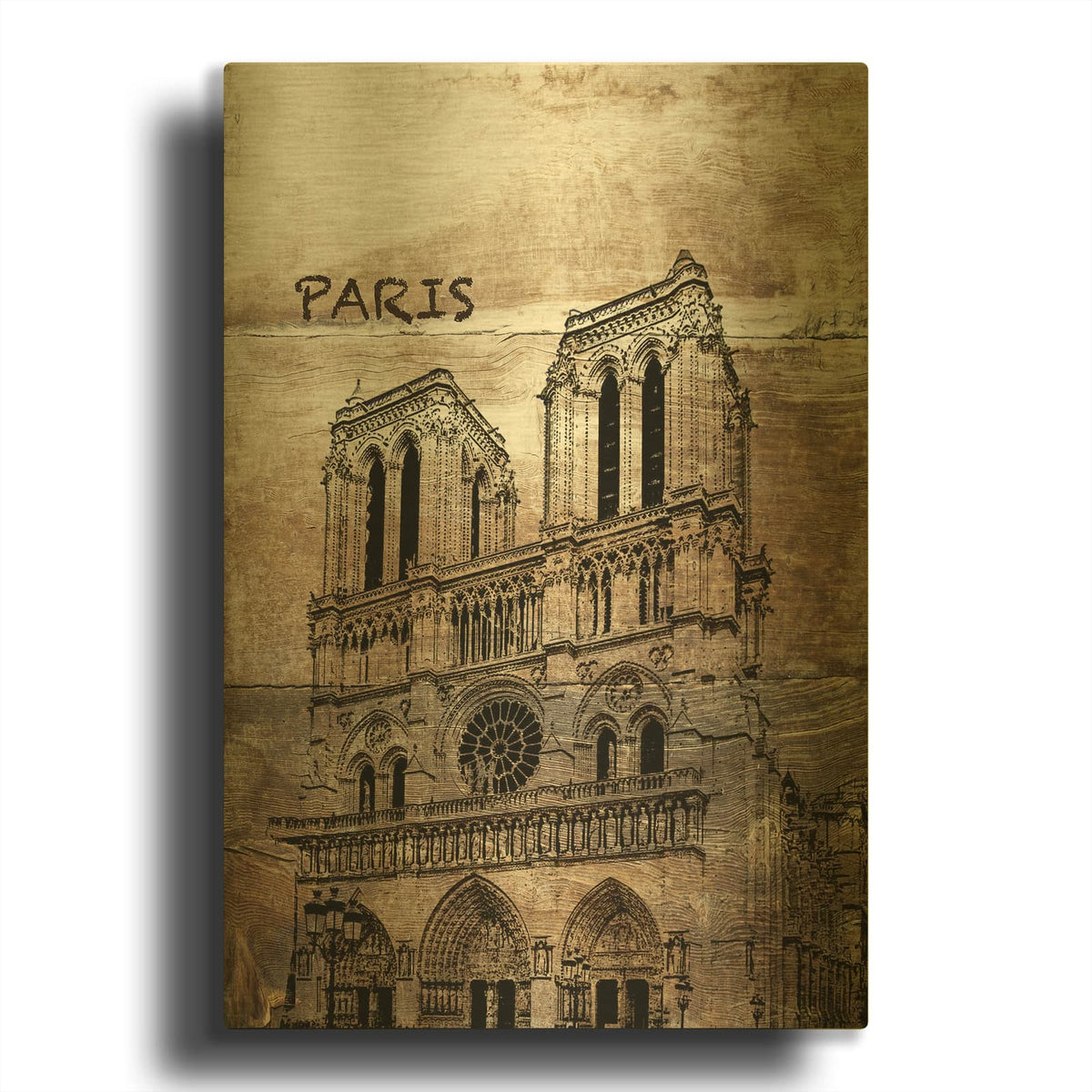 'France 2' By Irena Orlov Gold Metal Wall Art