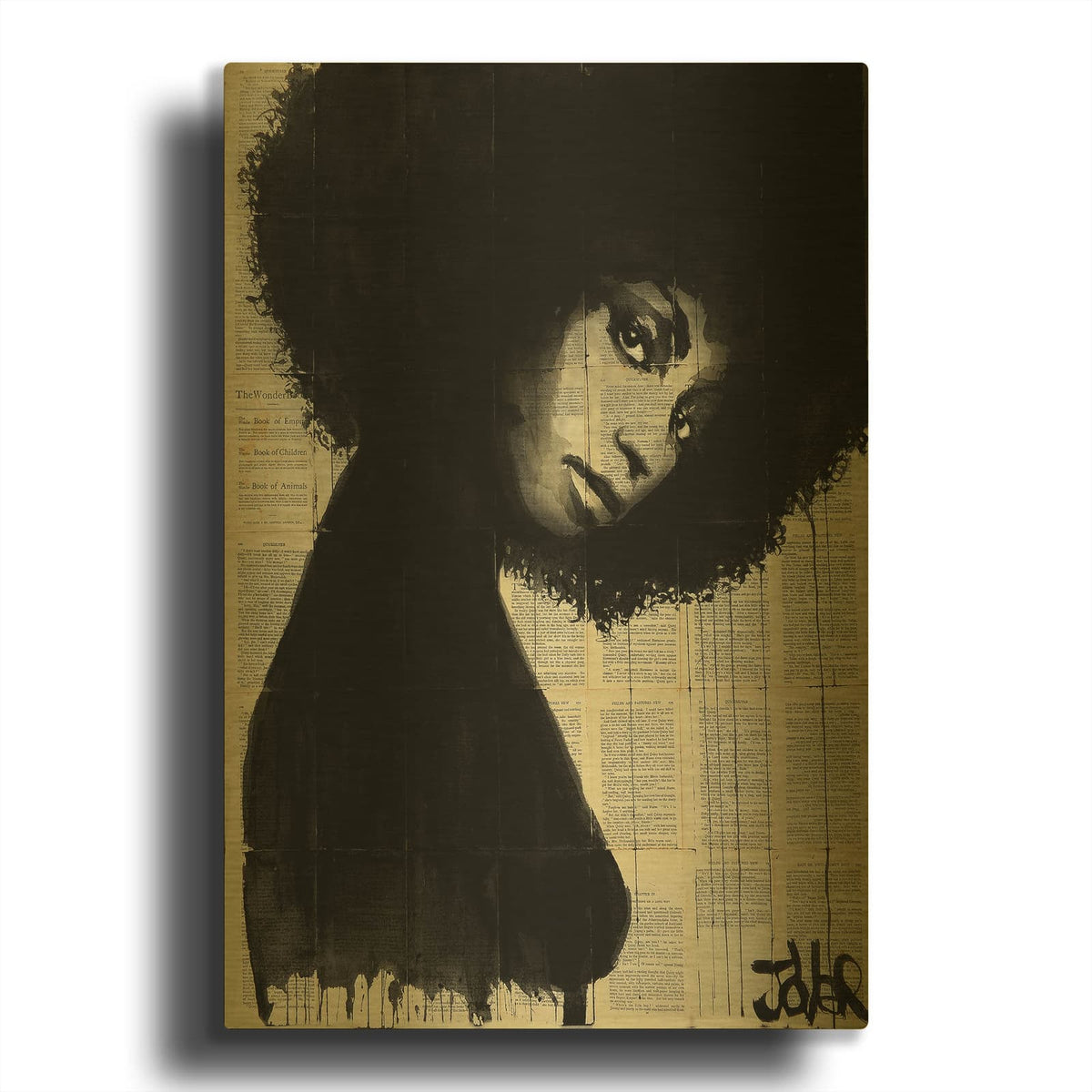 'Celistine' By Loui Jover Gold Metal Wall Art