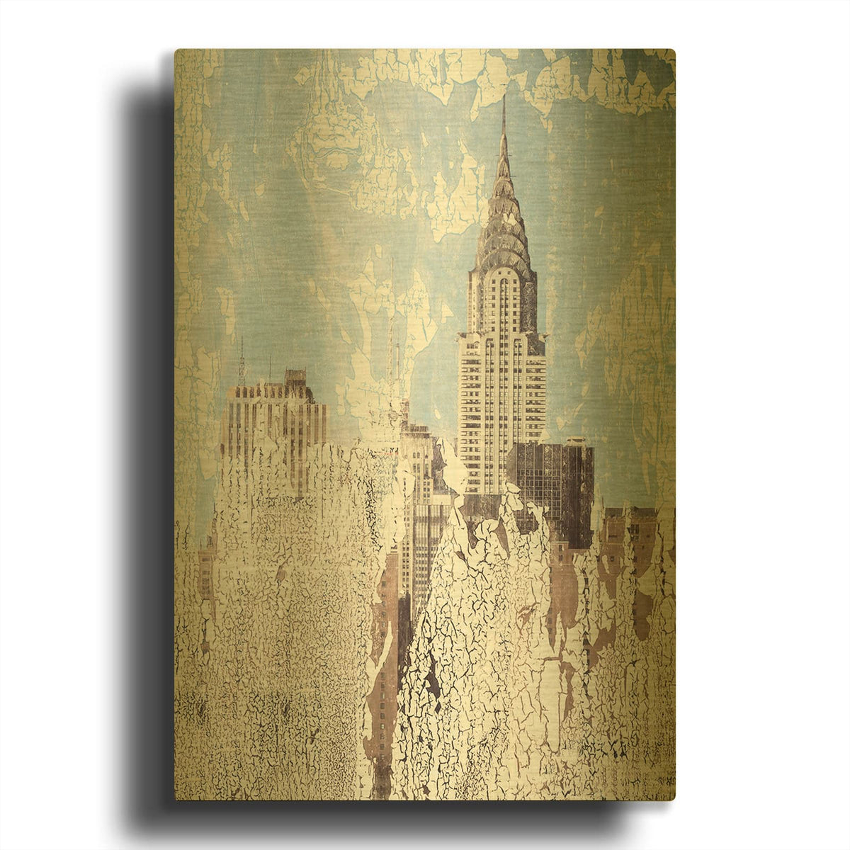 'Chrysler Building Art Deco 1' By Irena Orlov Gold Metal Wall Art