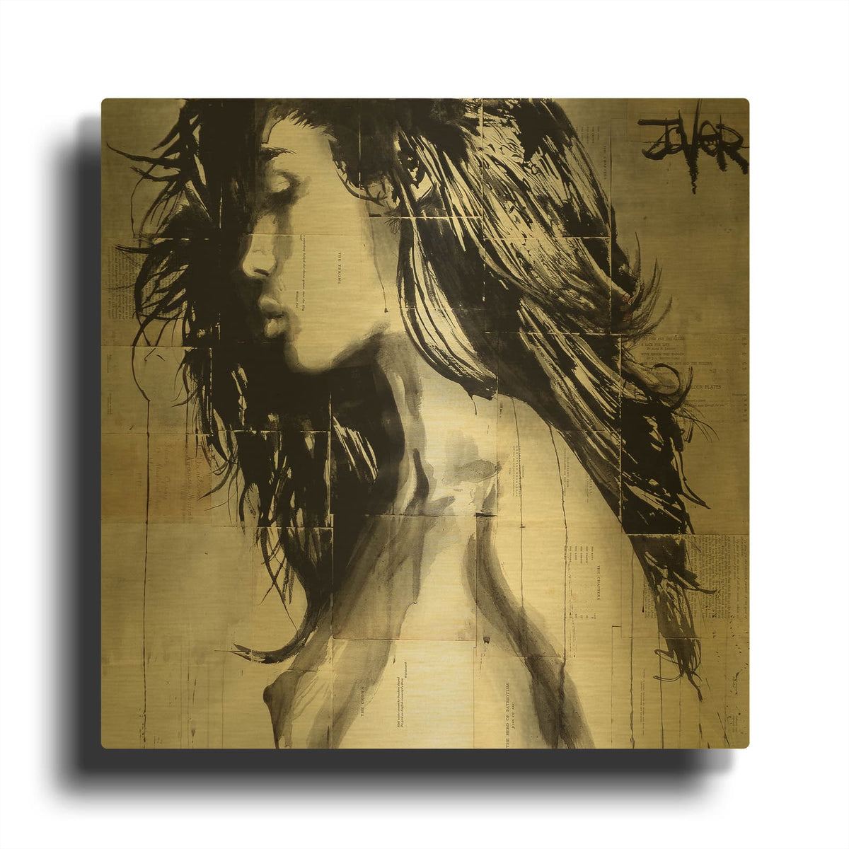 'Colombia' By Loui Jover Gold Metal Wall Art